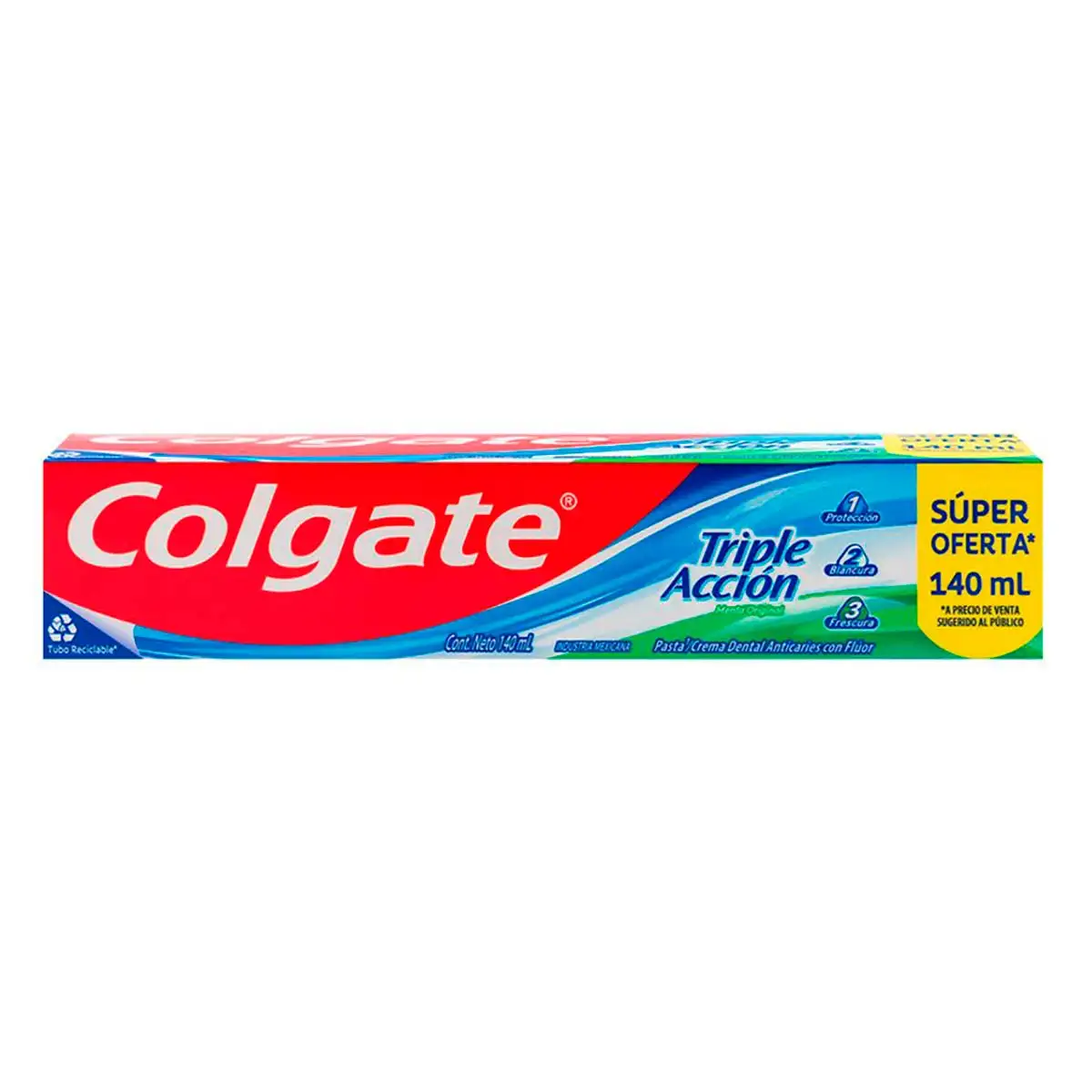 pasta colgate triple acción menta original 140 ml