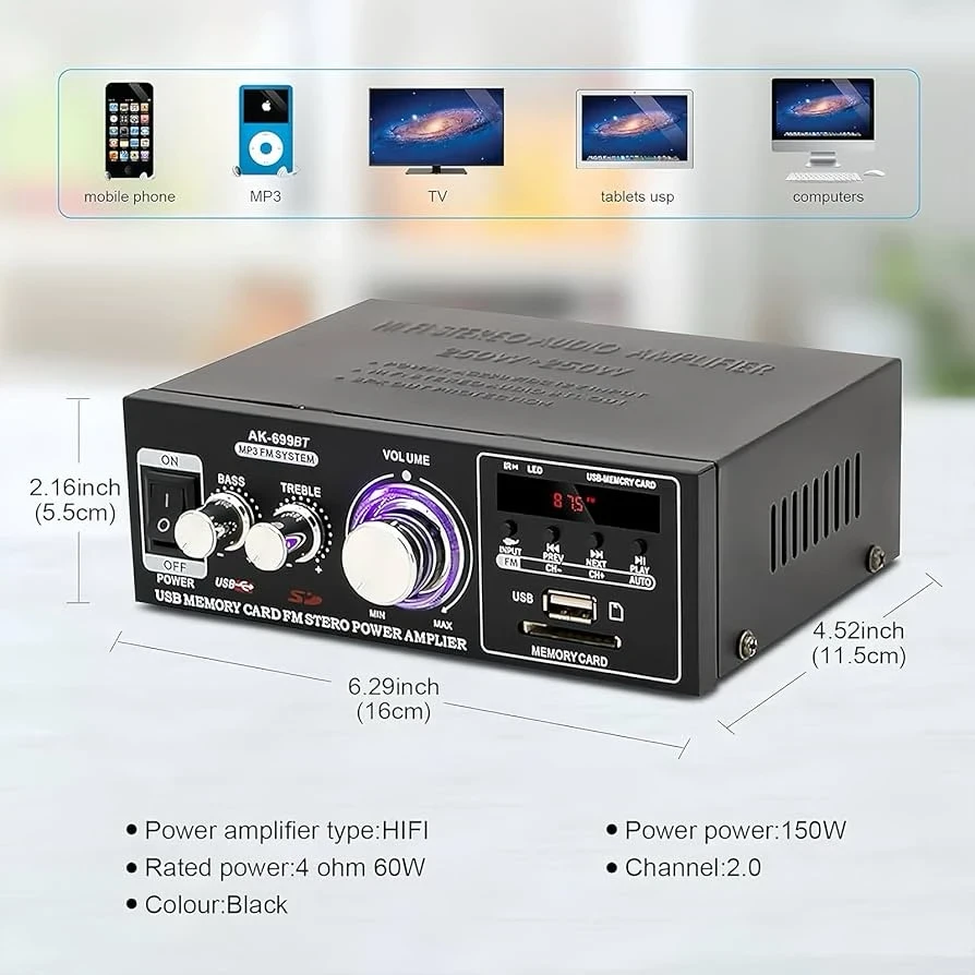 AMPLIFICADOR CAFINI 800W 5
