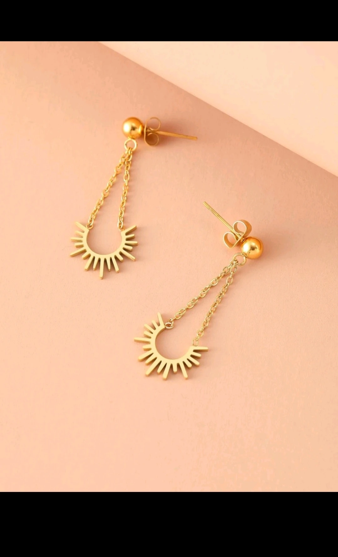 Aretes Borla diseño de campana colgante/Sol 3