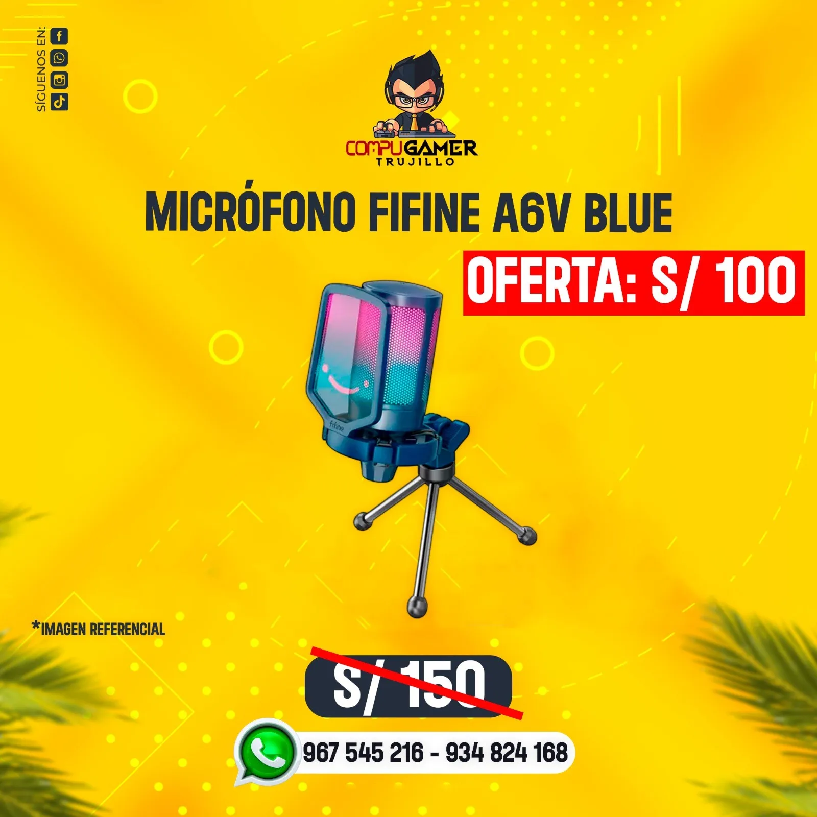 MICRÓFONO FIFINE A6V BLUE