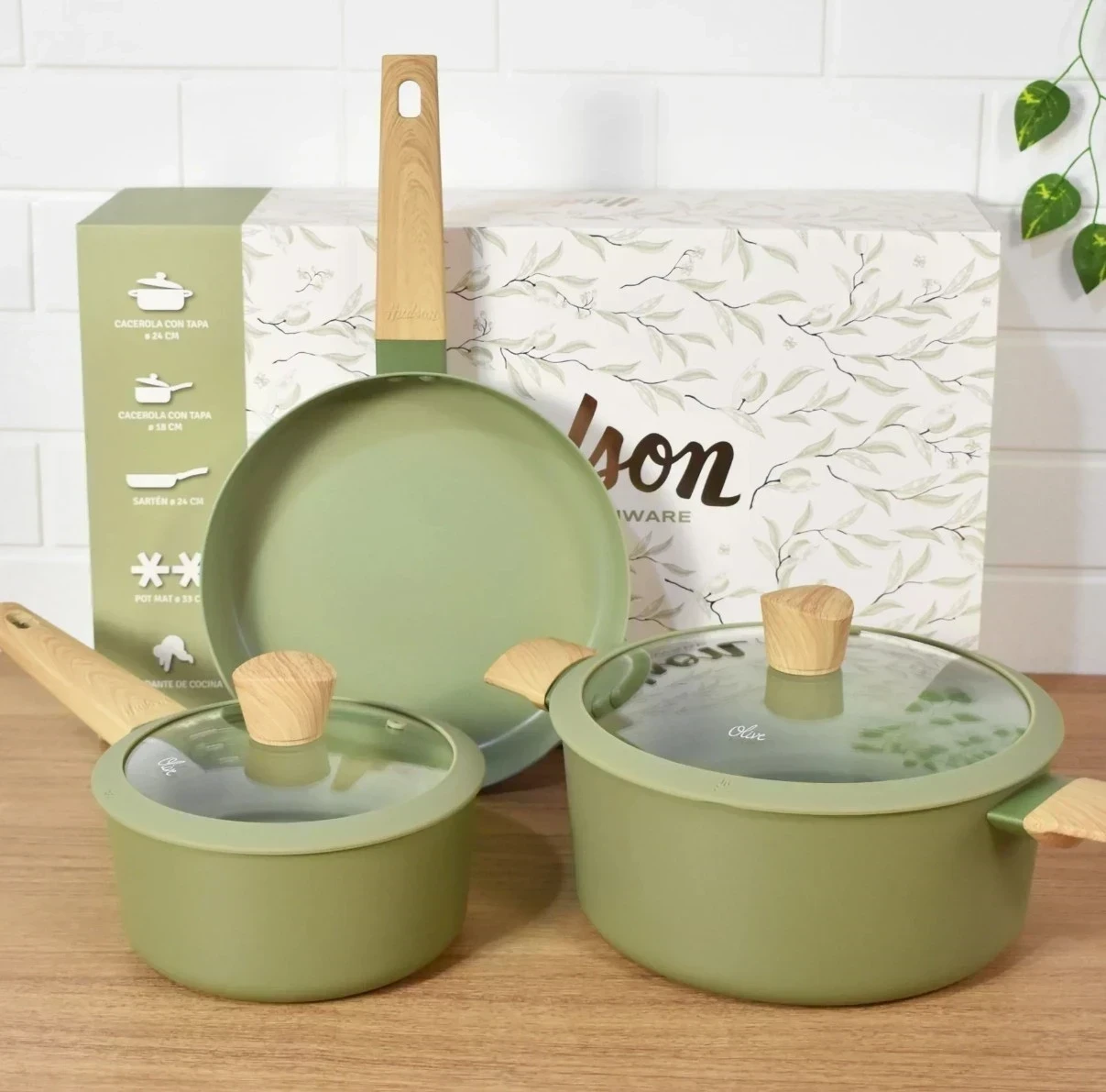 Set ollas HUDSON 5PZAS aluminio 