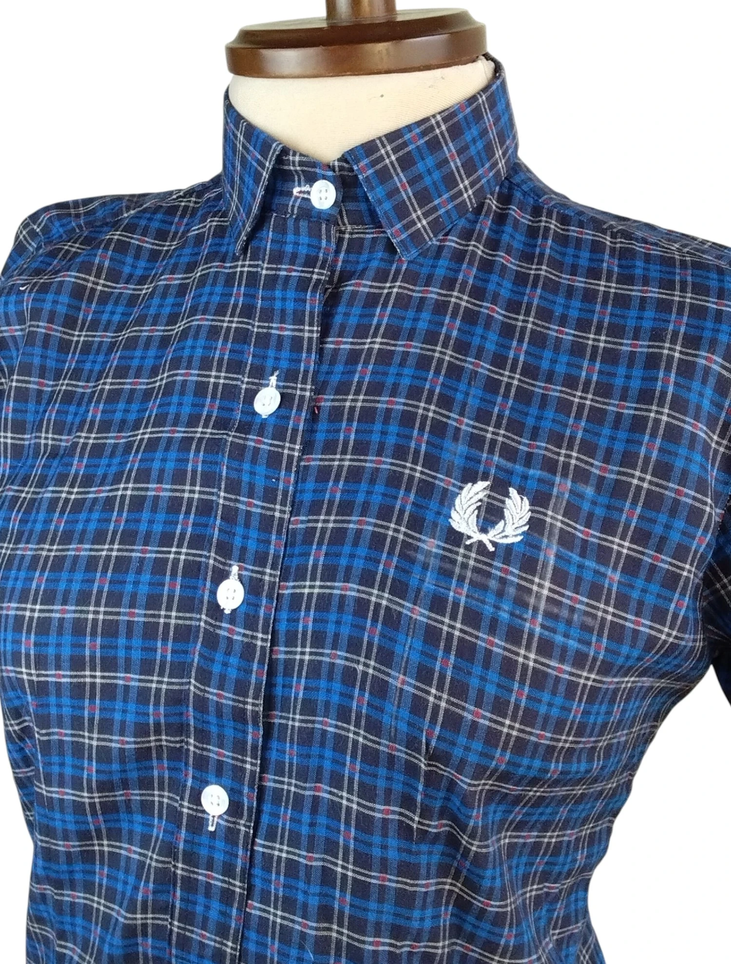 Camisa cuadros botones mujer 