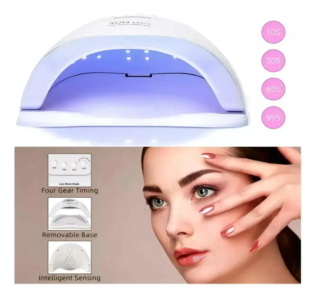 Secador Uñas Uv Led Lampara Manicure Profesional 4