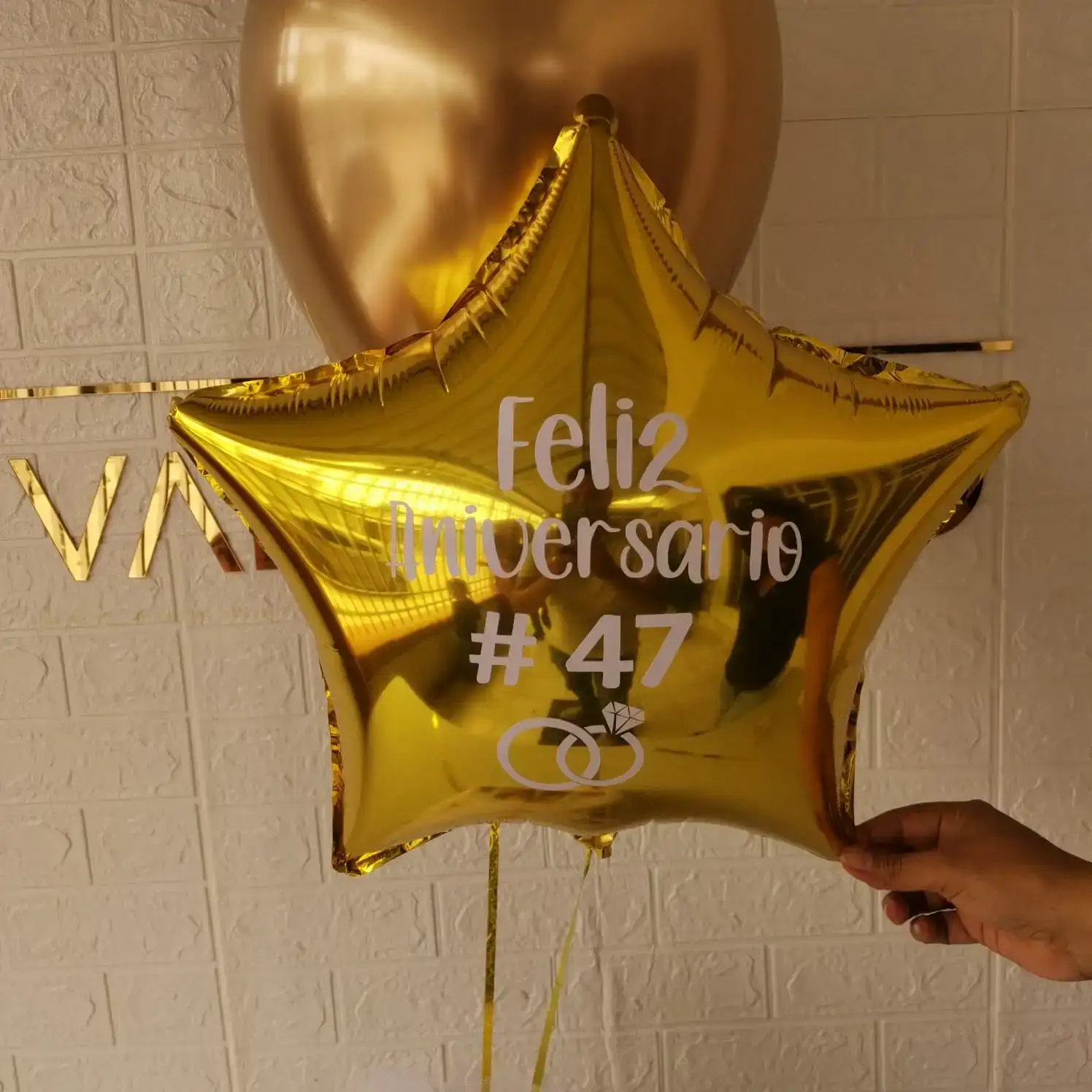 Trio de globos uno personalizado