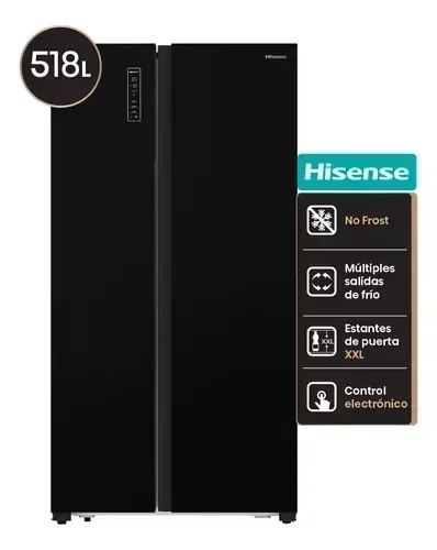 Heladera Hisense No Frost RC-67WSG Black 518Lts.