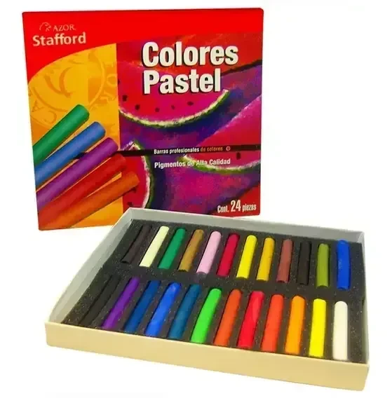 Gises pastel con 24 colores 2