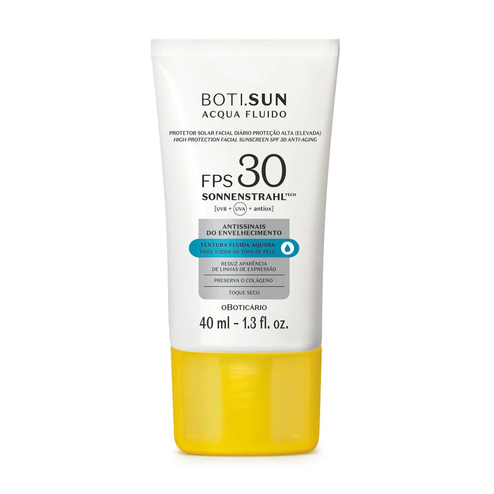 Protector solar facial diario antiseñales fps 30 40ml botisun acqua fluido