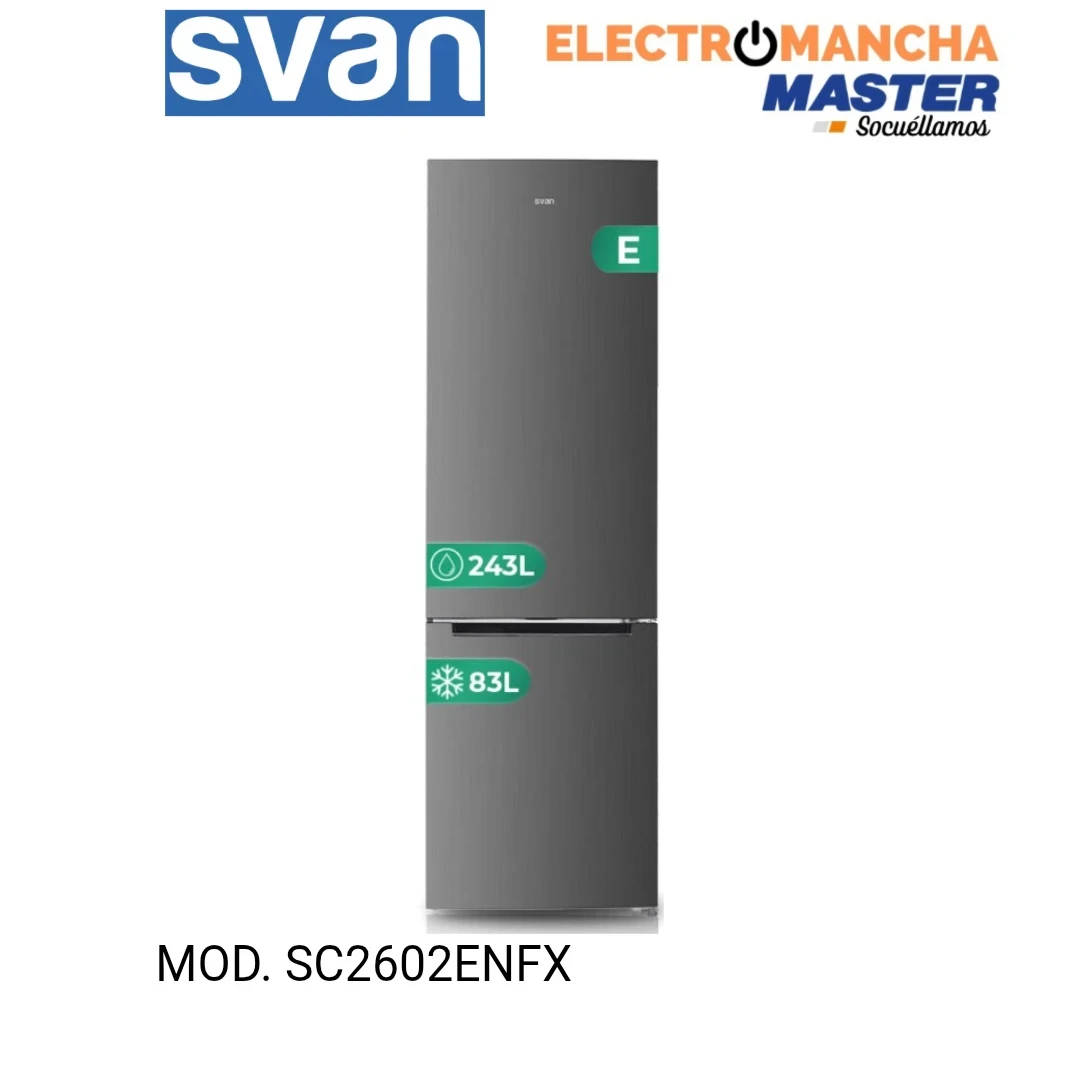 FRIGO COMBIN SVAN SC2602ENFX 2,01*60 INOX NF E