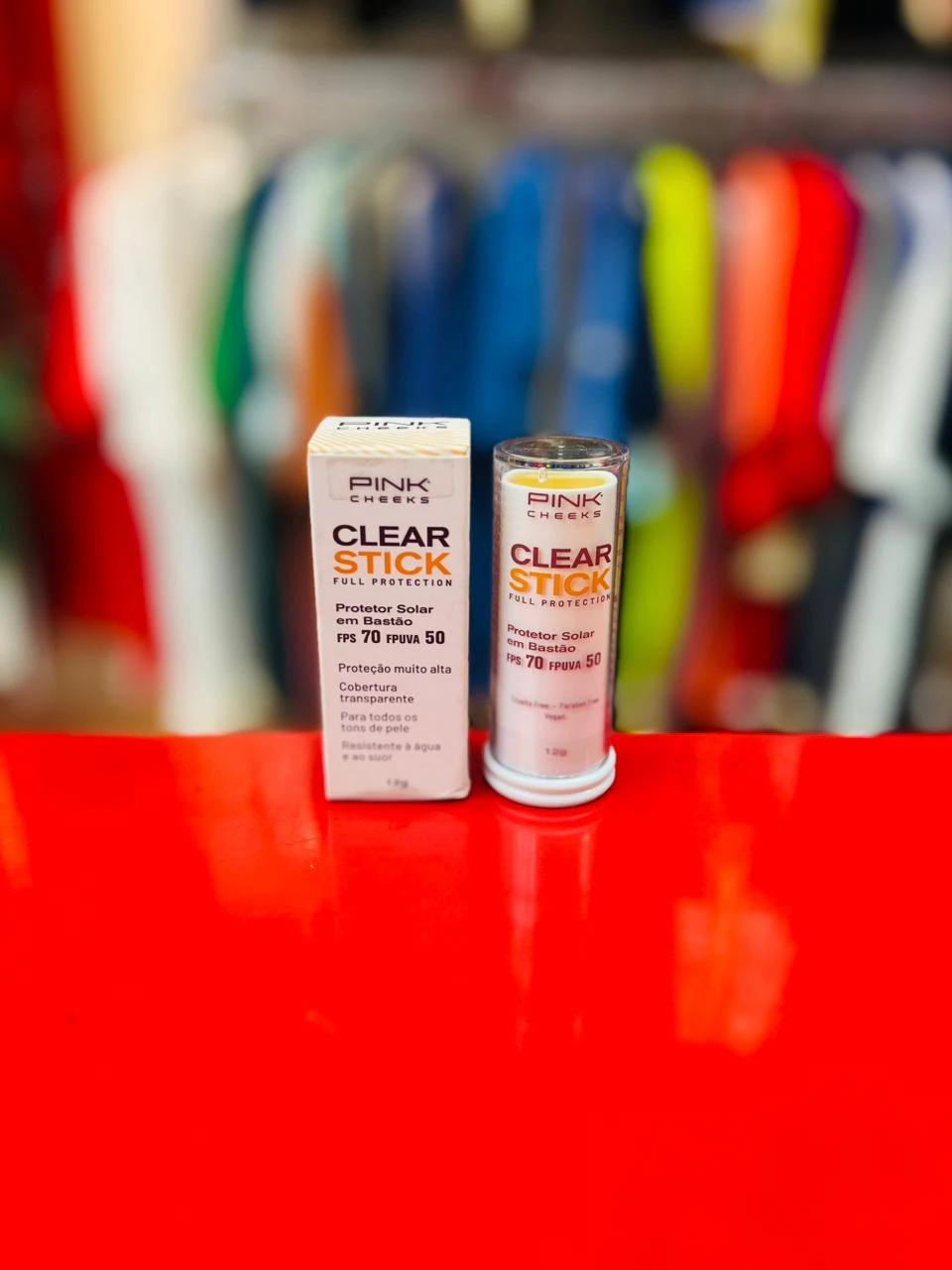 PROTETOR SOLAR EM BASTÃO CLEAR STICK PINK CHEEKS