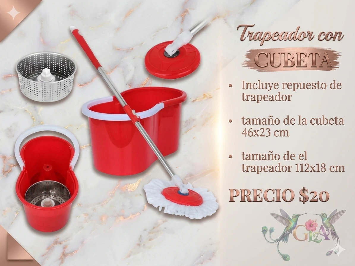Trapeador con cubeta 