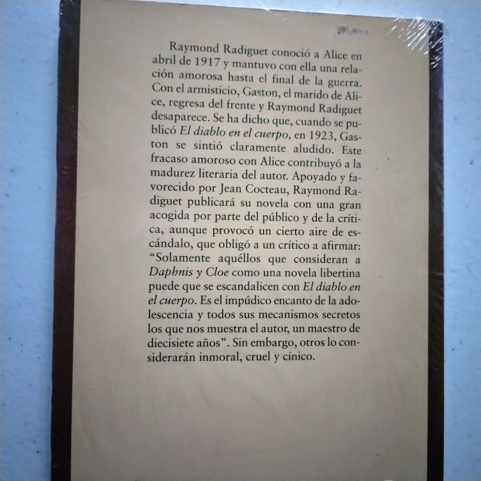 El diablo en el cuerpo, Raymond Radiguet, nuevo  2