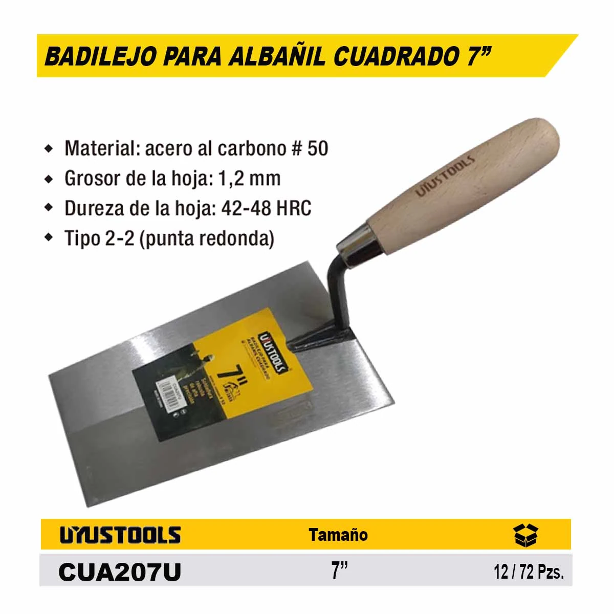 CUCHARA ALBAÑIL Barrilejo CUAD UYUST M/M 7"