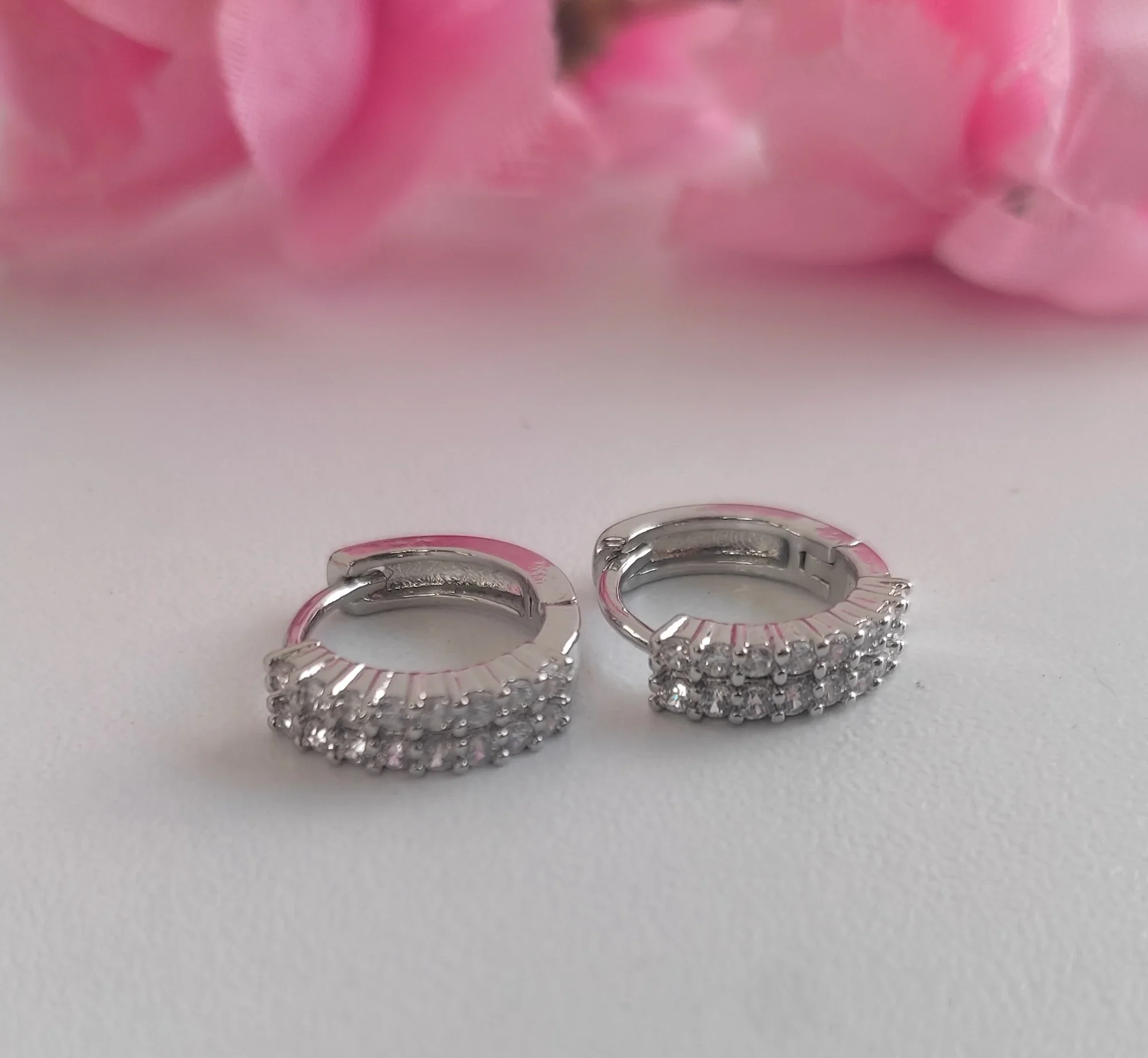 HOOPS PIEDRITAS SILVER  2