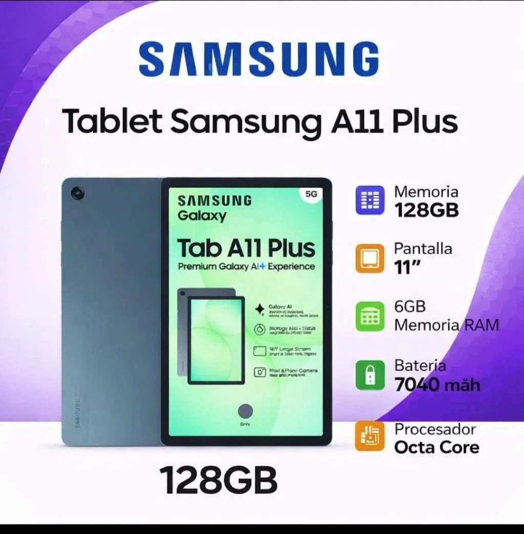 TABLET SAMSUNG A11 PLUS 128/6GB*