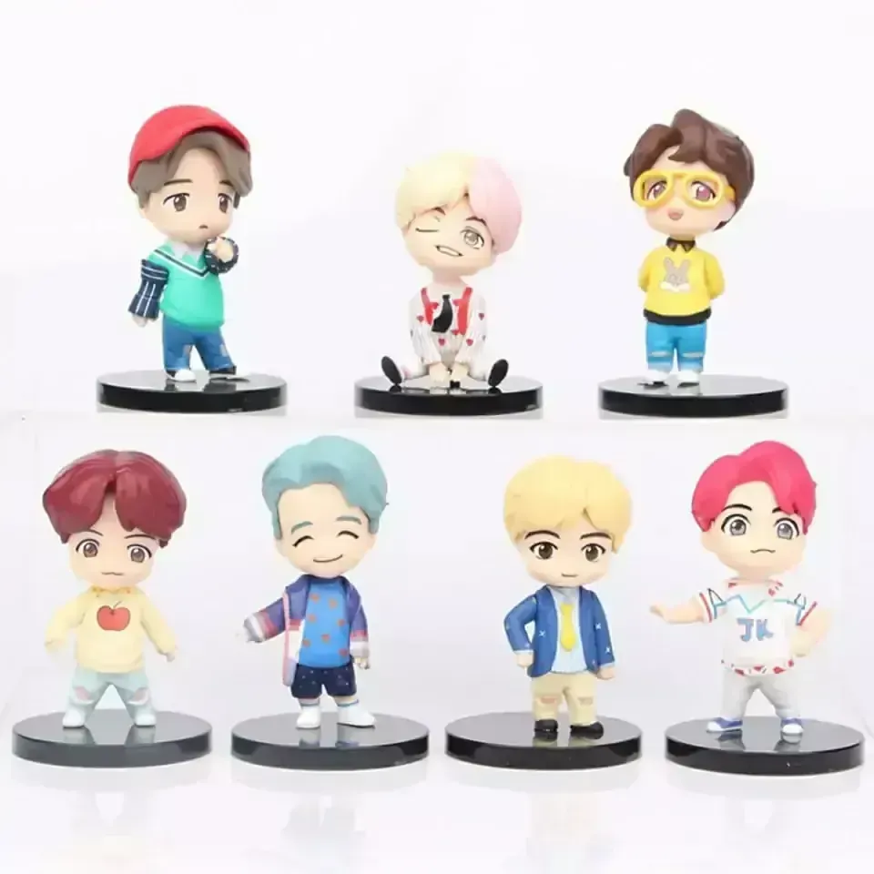 PACK 7PIEZAS FIGURA BTS 7CM