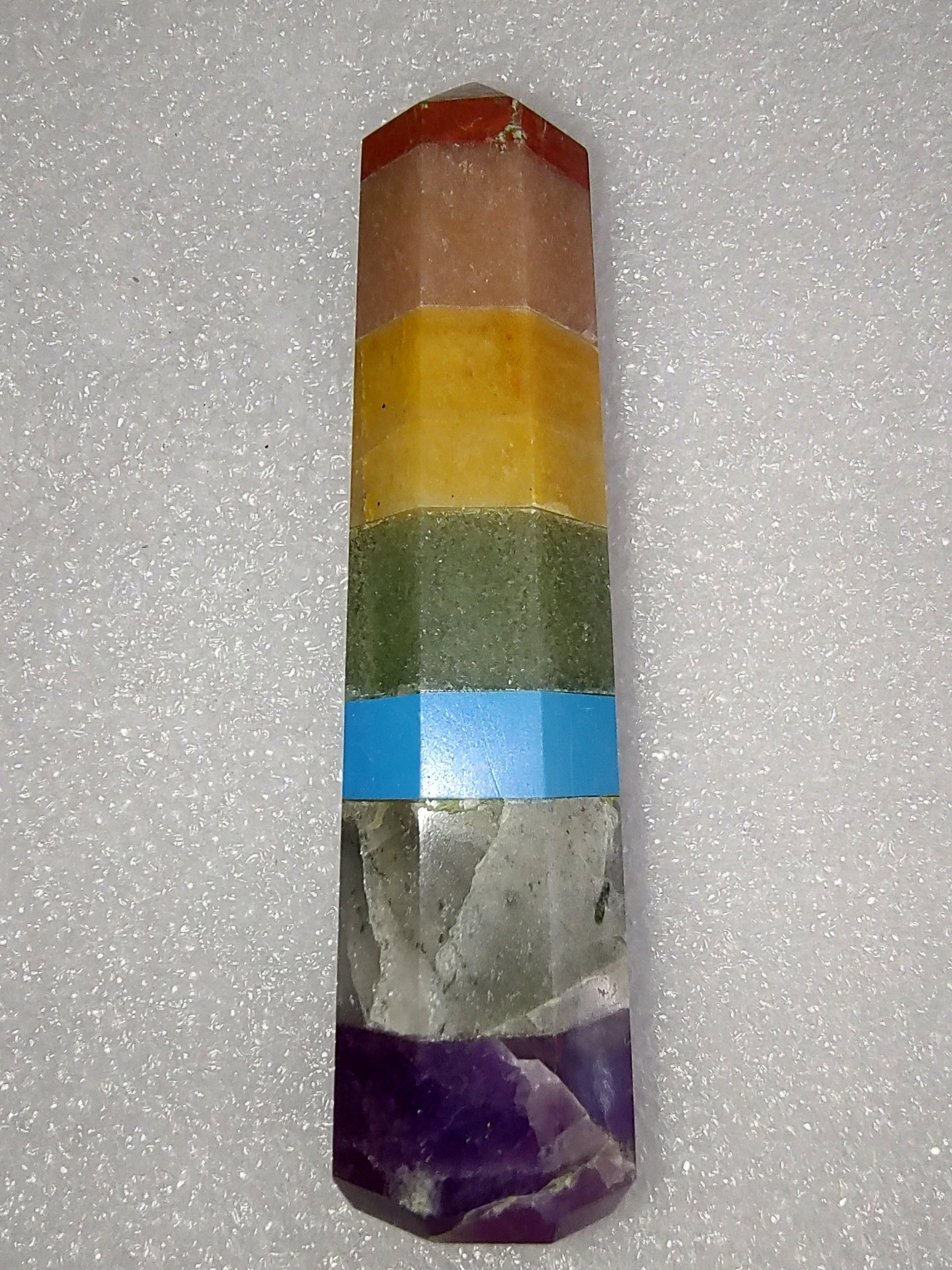 Obelisco de 7 chakras de 86 mm