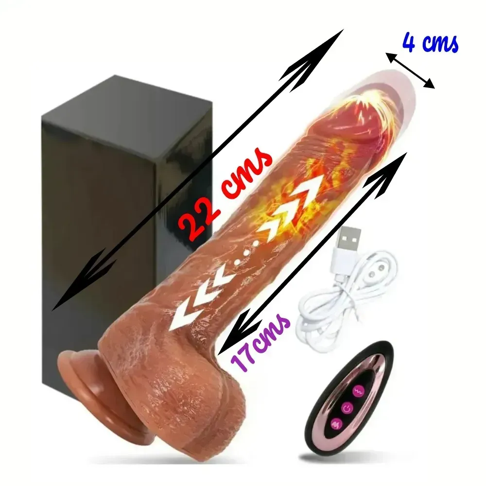 Vibrador Pene Realista a Control Remoto 22 x 4 Cms