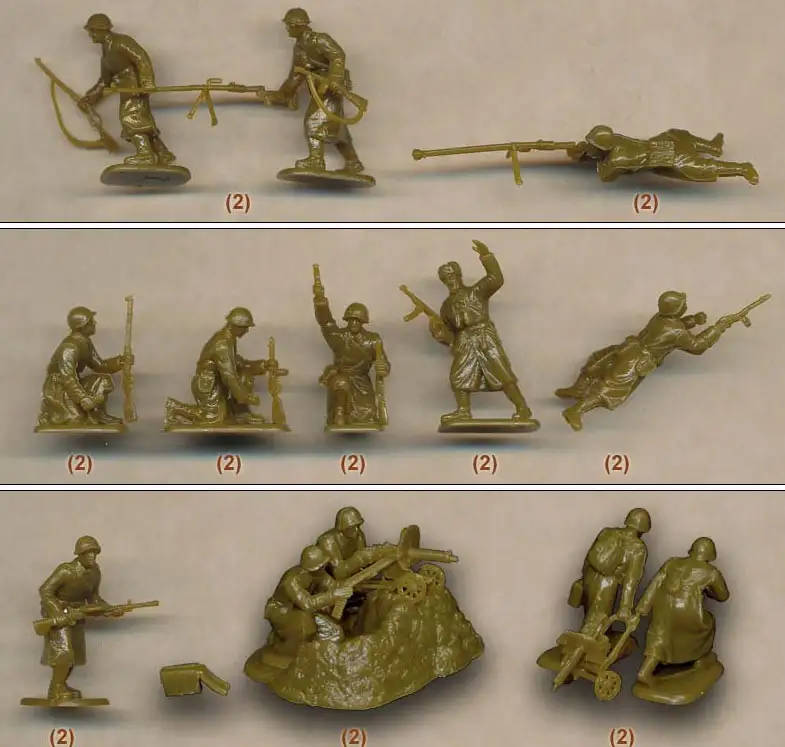 1/72 Pegasus WWII Russian Support Weapon Teams in Greatcoats 2
