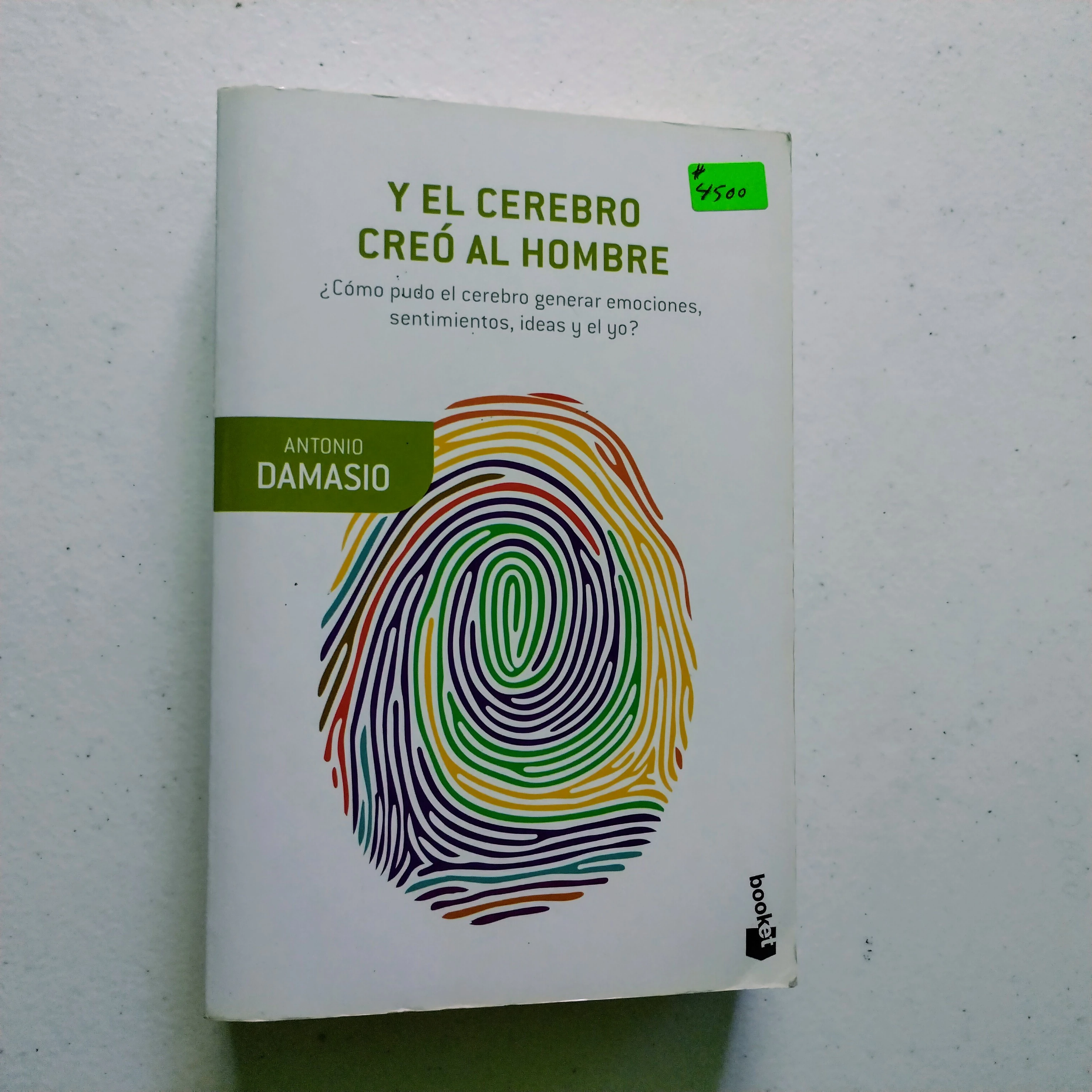 Y el cerebro creó al hombre, Antonio Damasio, usado 