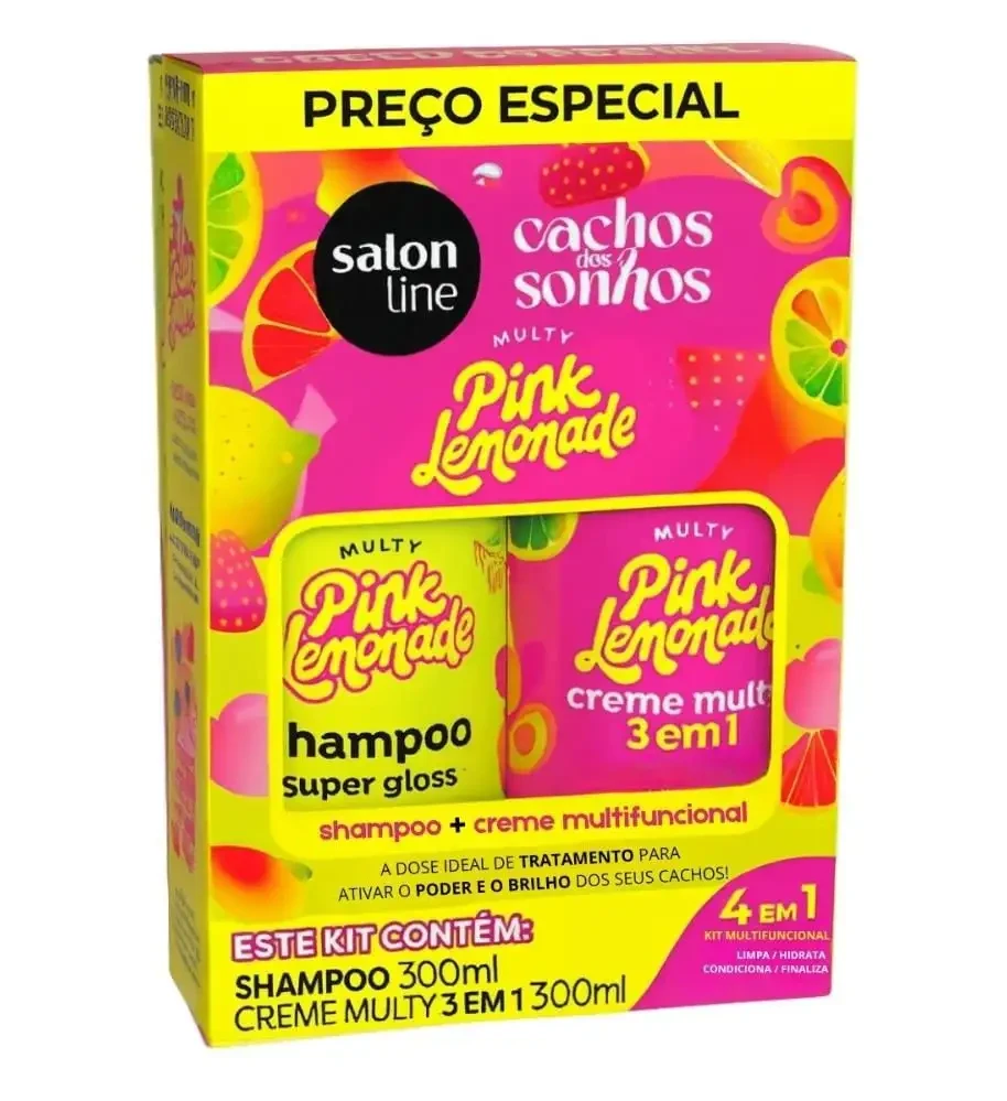 Kit de shampoo y acondicionador pink limonade
