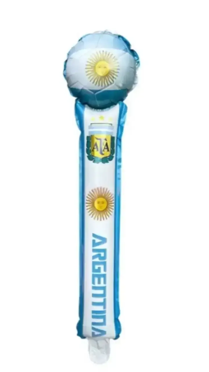 Globo metalizado baston argentina 55x16 cm 