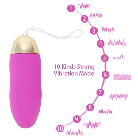 Bala Huevo Vibradora USB Control Inalámbrico Rosa 3