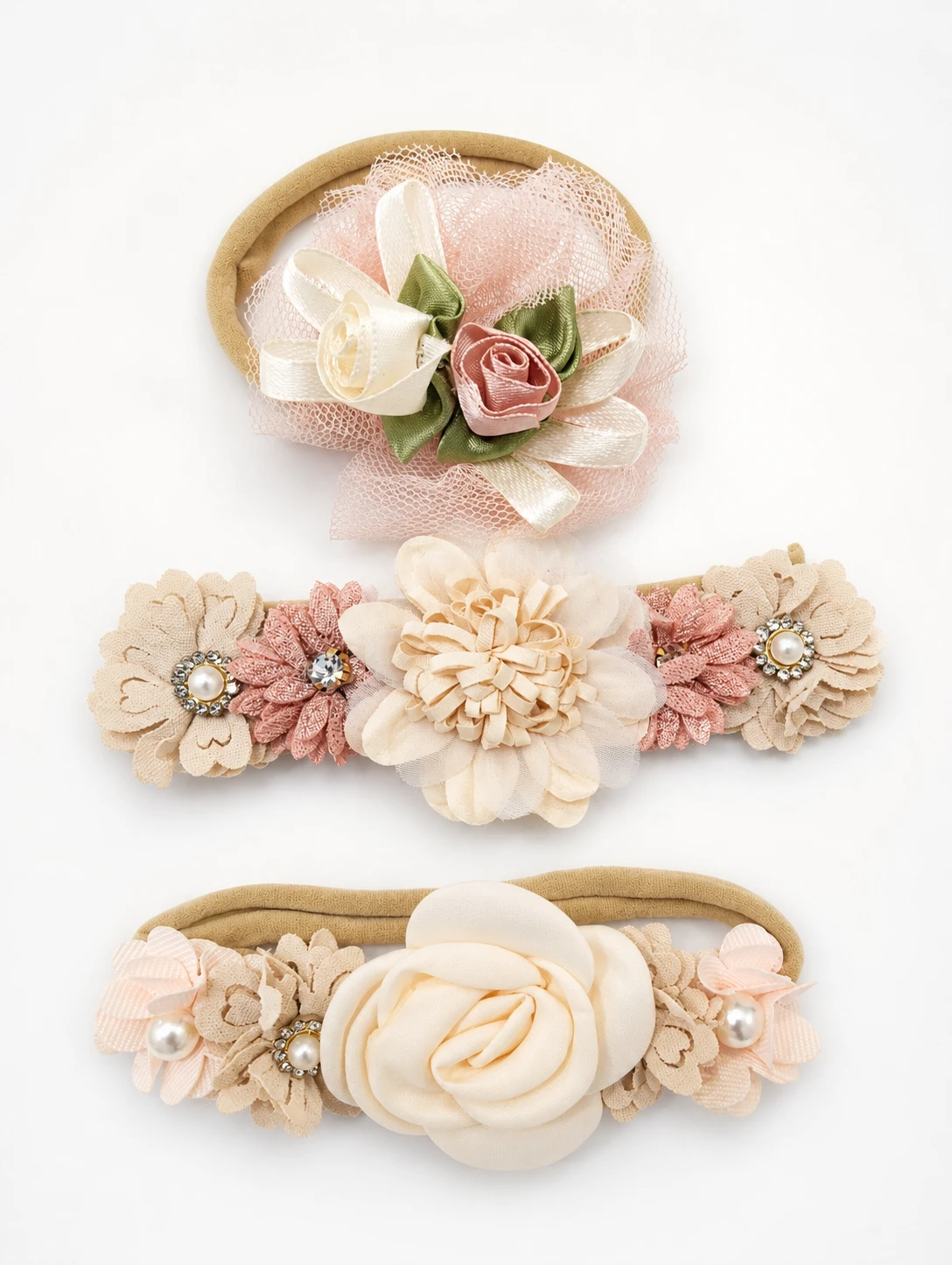 CINTILLOS DE FLORES PARA BEBÉS 