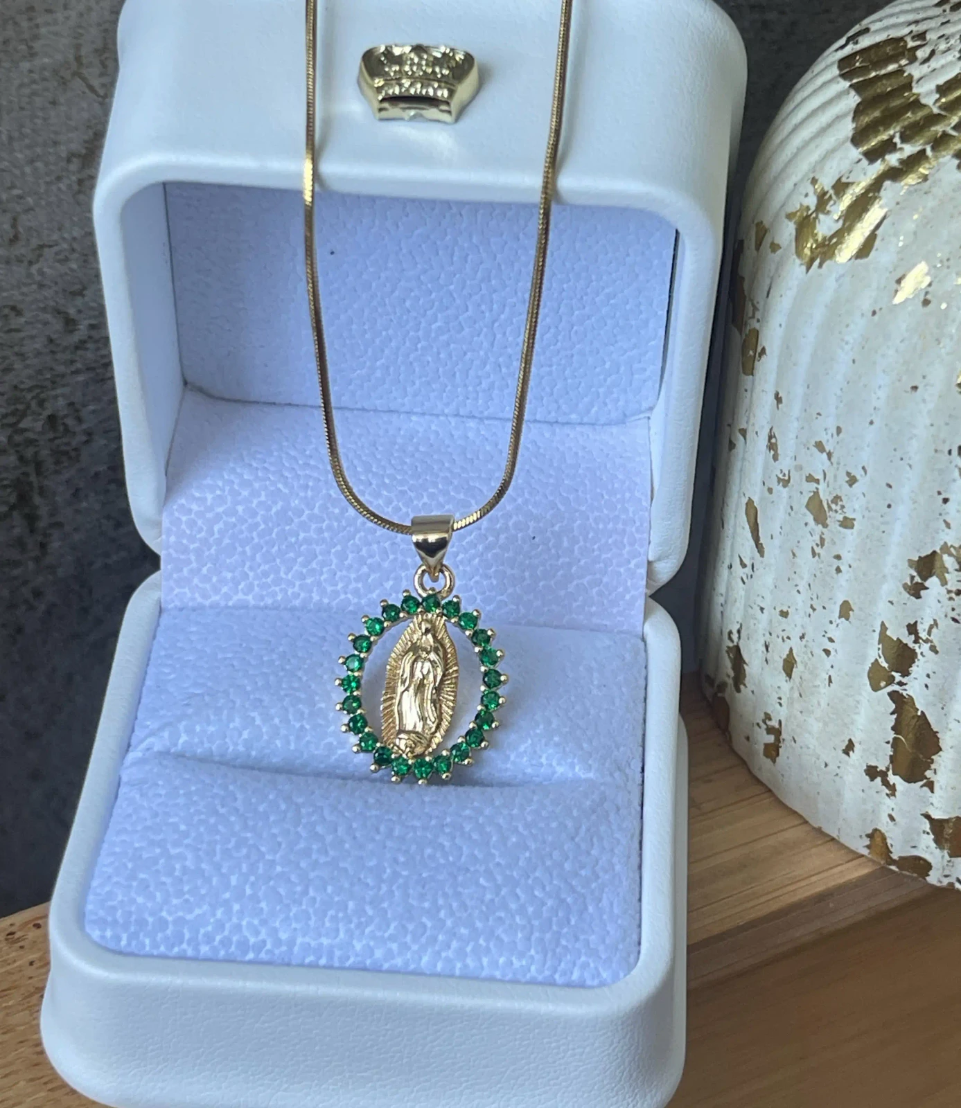 CADENA VIRGENCITA VERDE