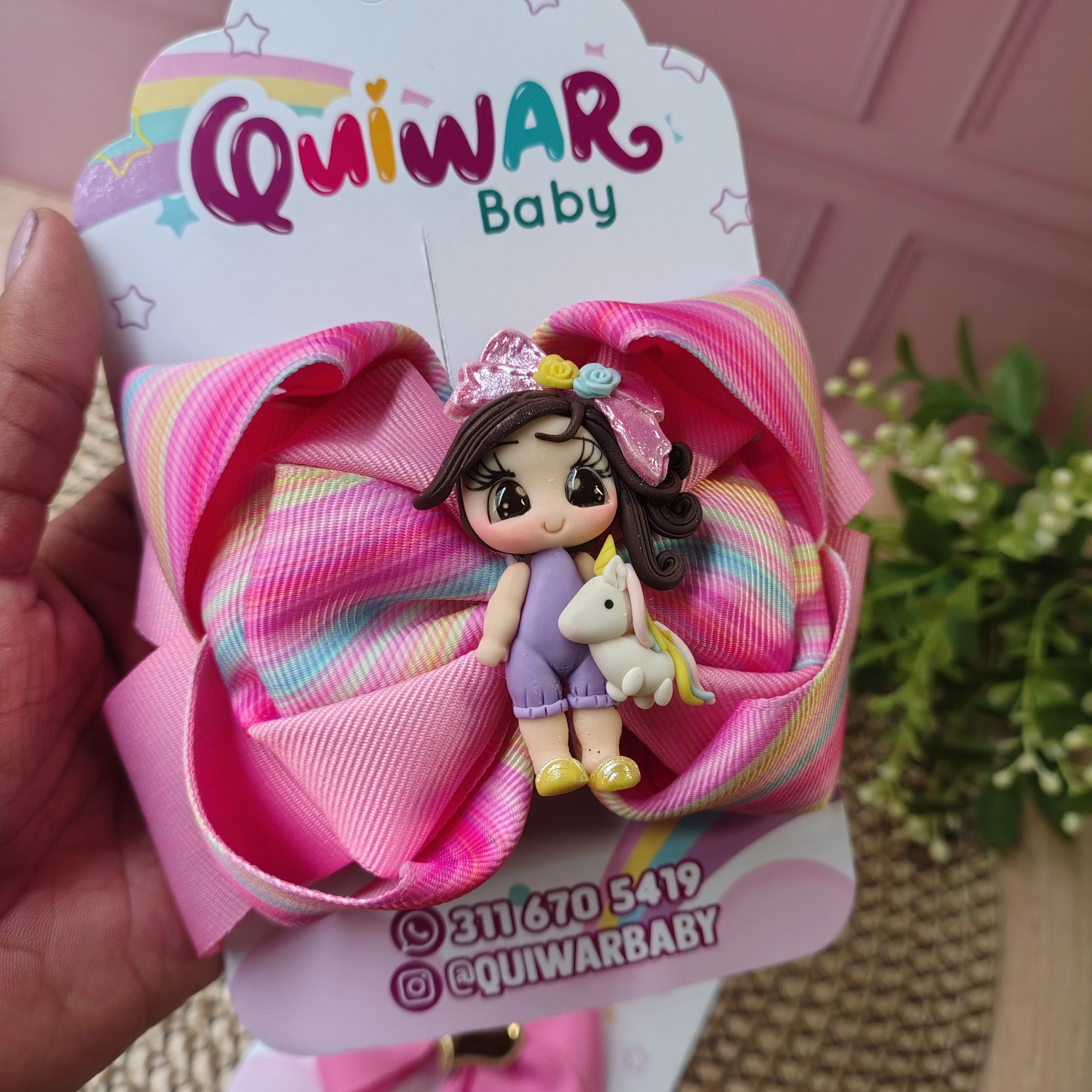 Set niña unicornio rosado con corazones 2