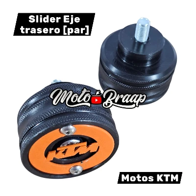 DUKE 200 NG / 250 NG / 390 NG / 200 AG / 390 AG / Juego slider de eje Naranja x 2 KTM Trasero + tornillos ML