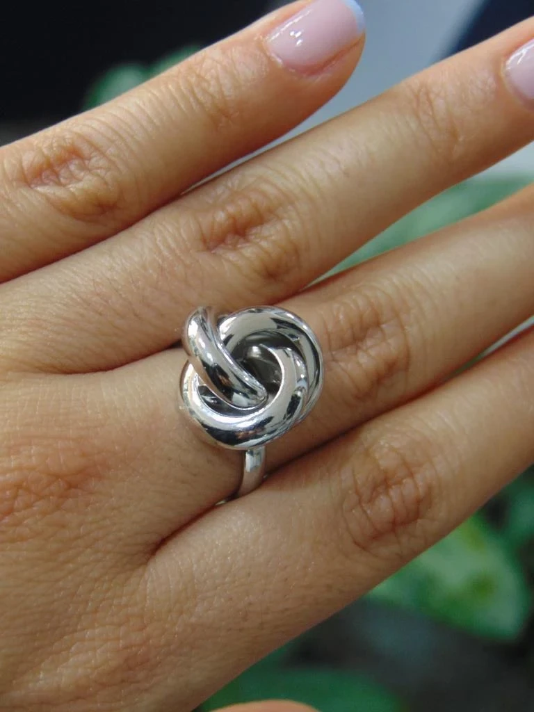 ANILLO ACERO PLATE NUDO LISO 