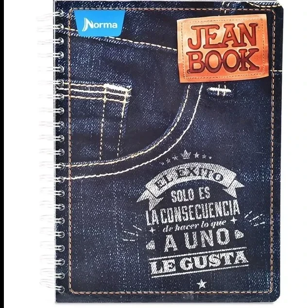 Cuaderno profesional rayado jean book 200 h espiral-doble 2