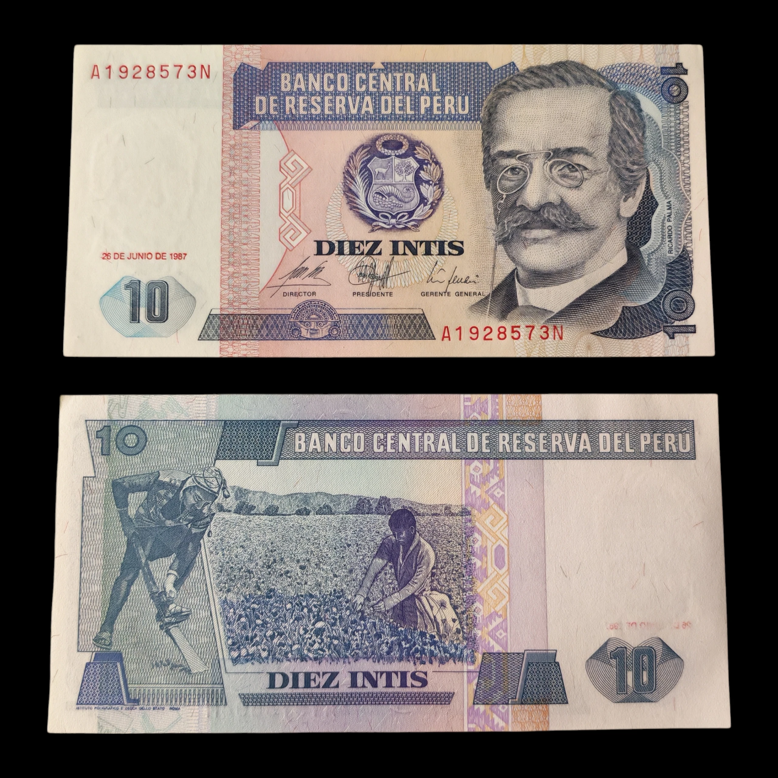 ° Perú 10 intis UNC