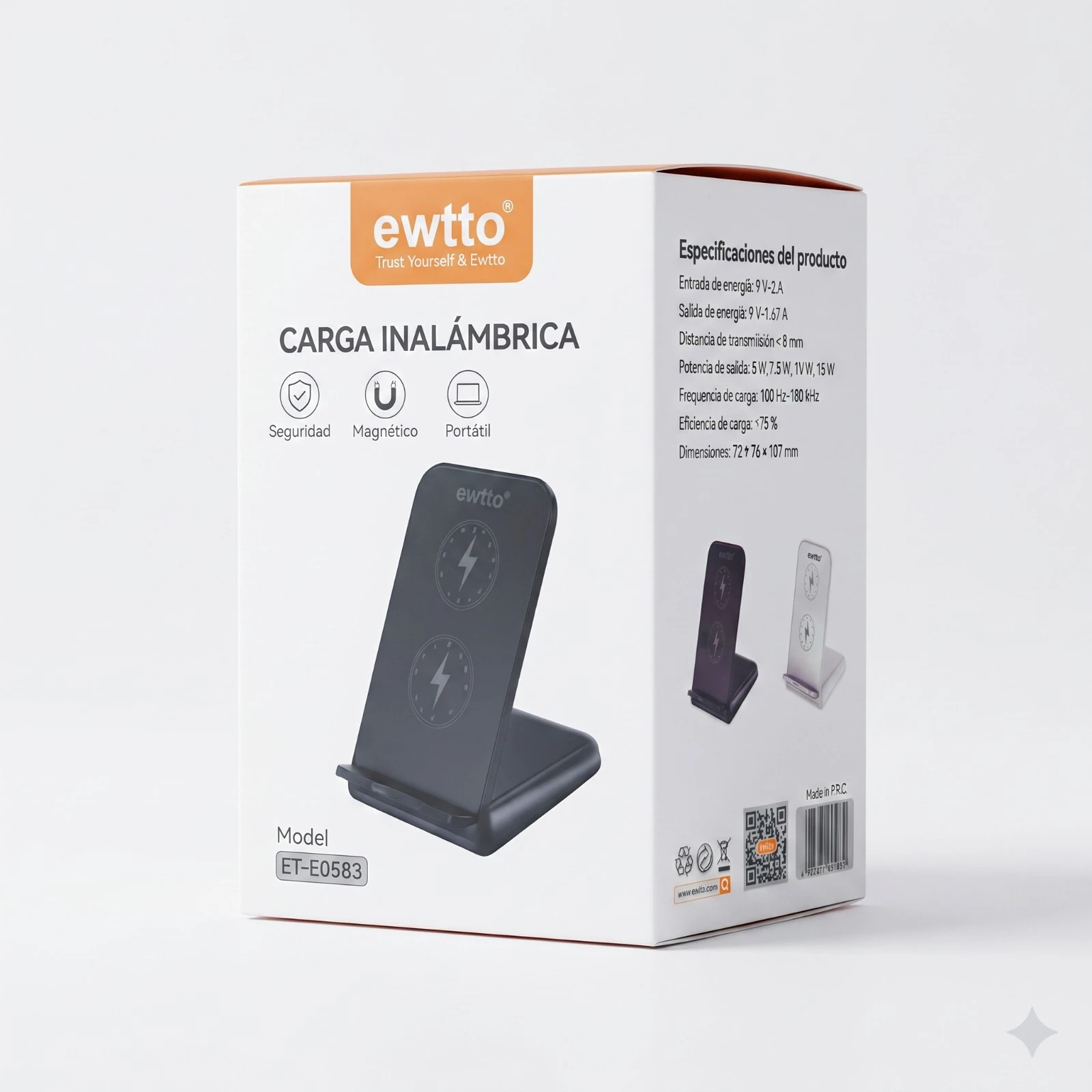 Cargador Inalámbrico Magnético EWTTO ET-E0583 15W | Electrónica Joma 2