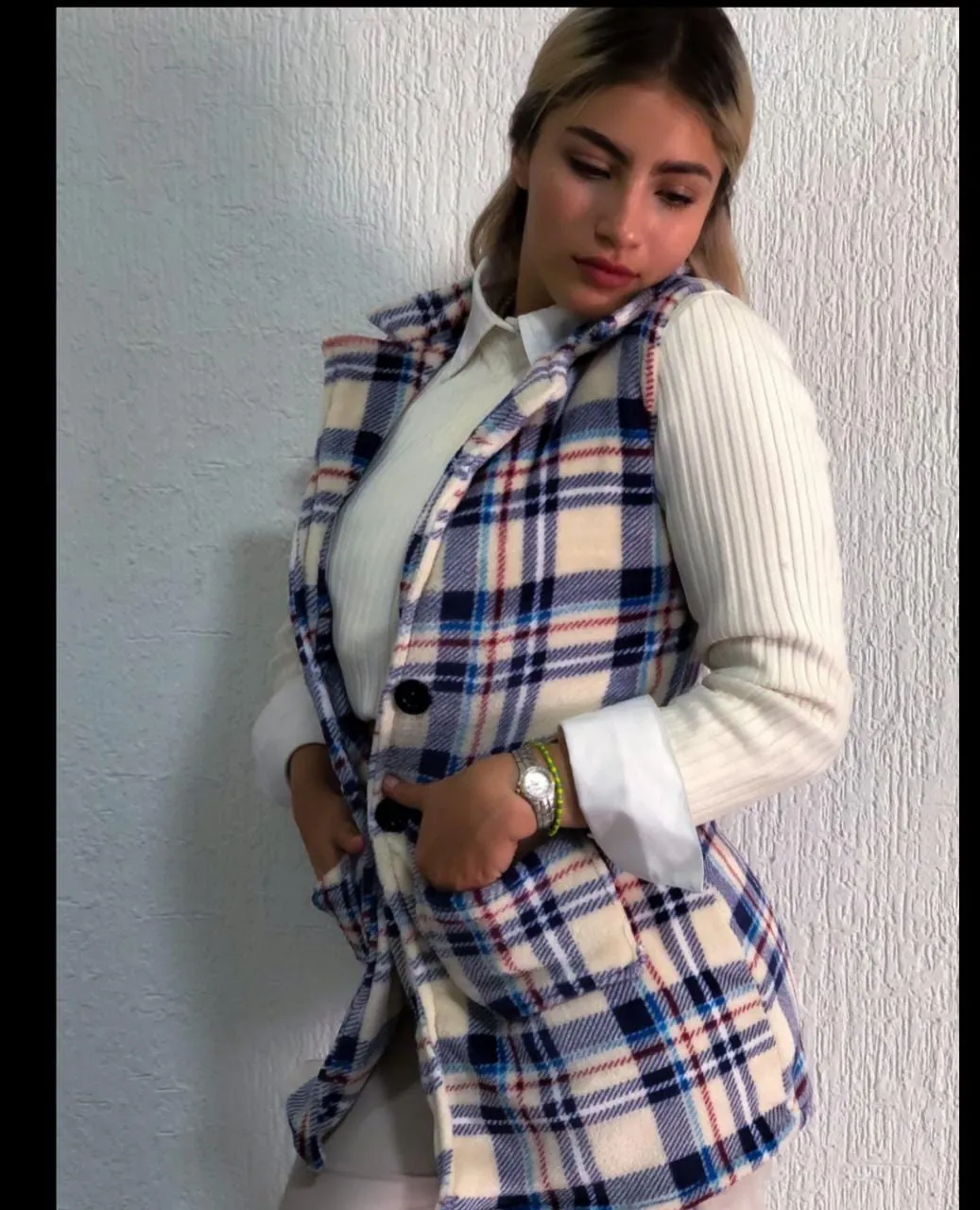 Chaleco cuadros 2