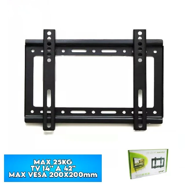 Soporte TV De 14″ A 42″ / MAX 25KG / MAX VESA 200X200MM / Fijo / 0.7mm Grosor