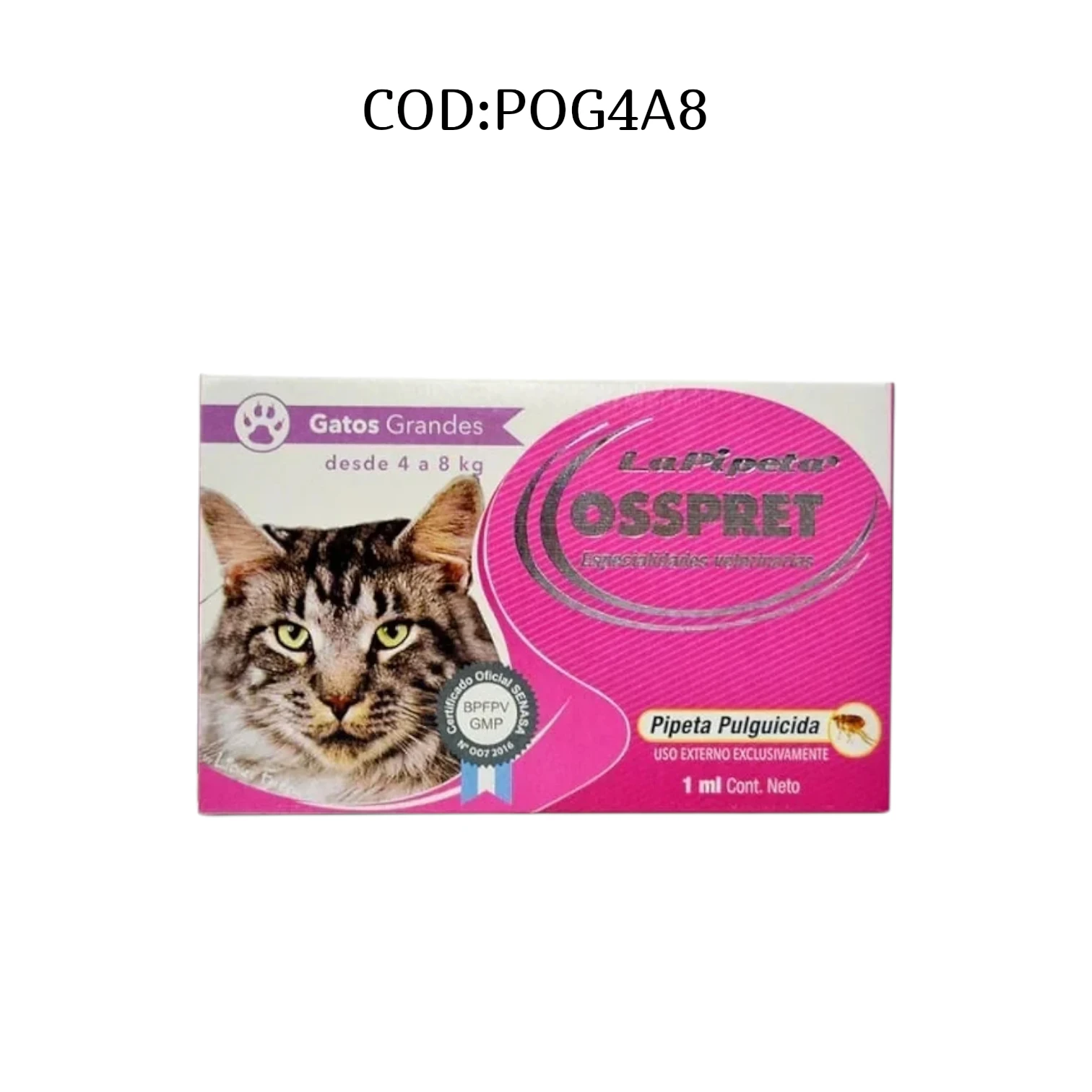 PIPETA OSSPRET GATO 4A8KG
