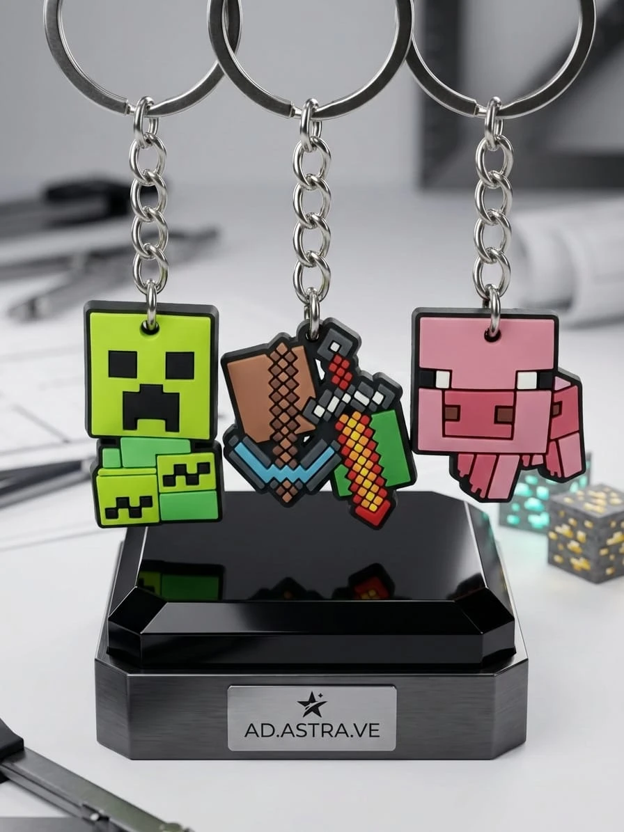 Llaveros con tematica de Minecraft 