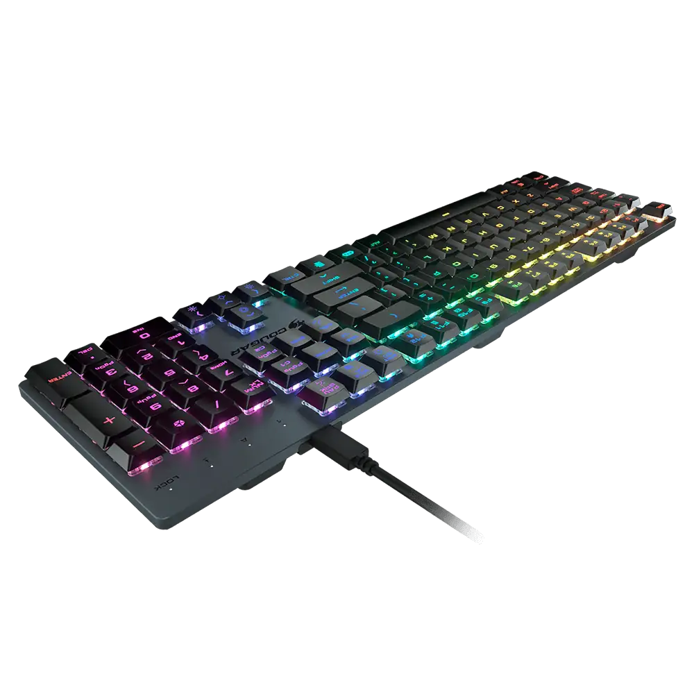 Teclado Cougar Luxlim low profile RGB USB óptico-mecánico red switch 2