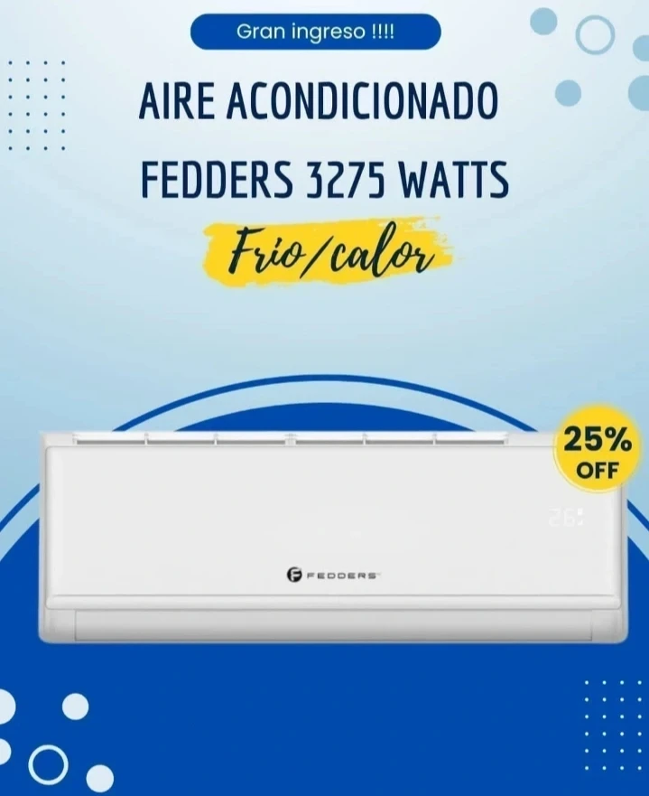 AIRE ACONDICIONADO FEDDERS 3275W FRIO/CALOR