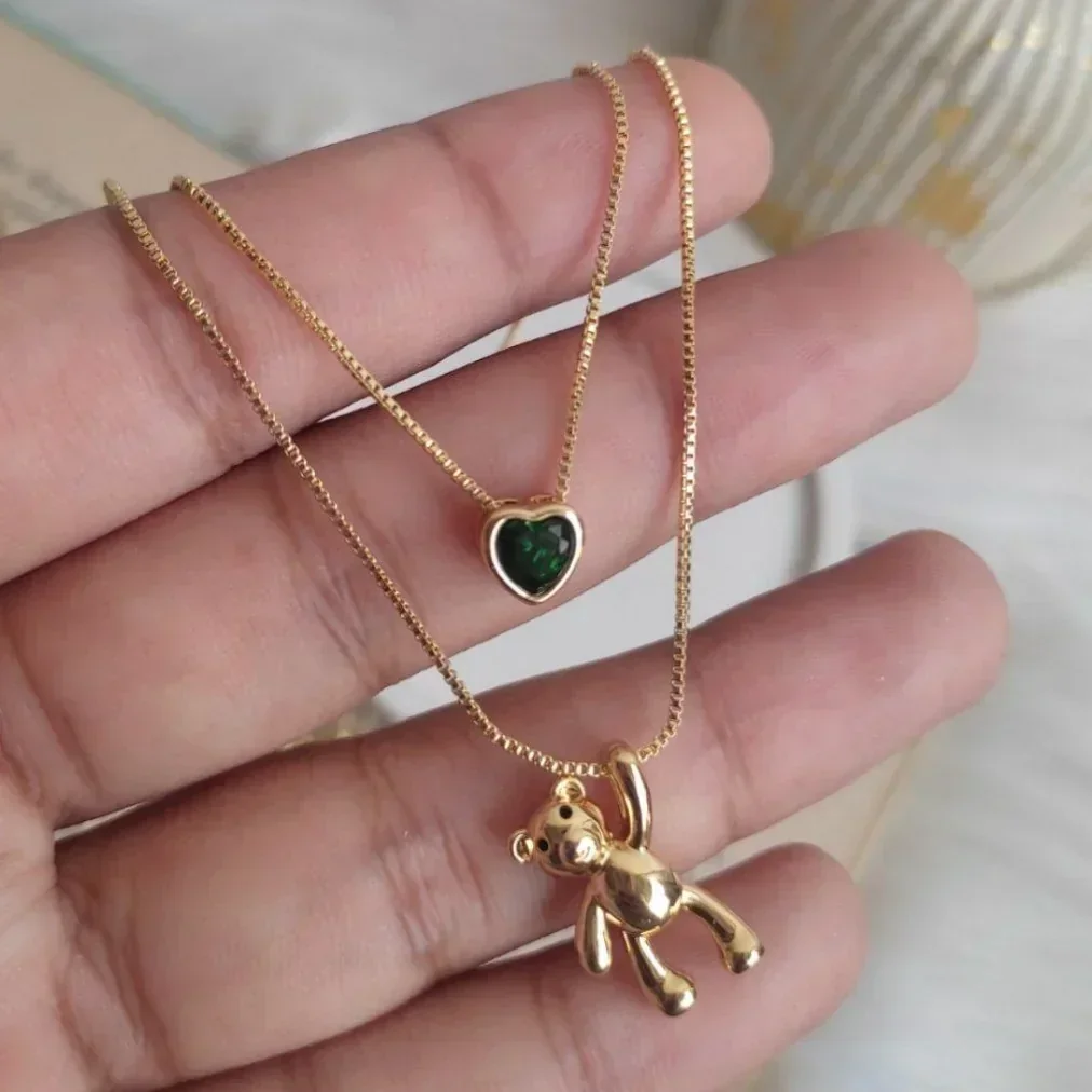 DÚO CADENA CORAZÓN Y OSITO 2