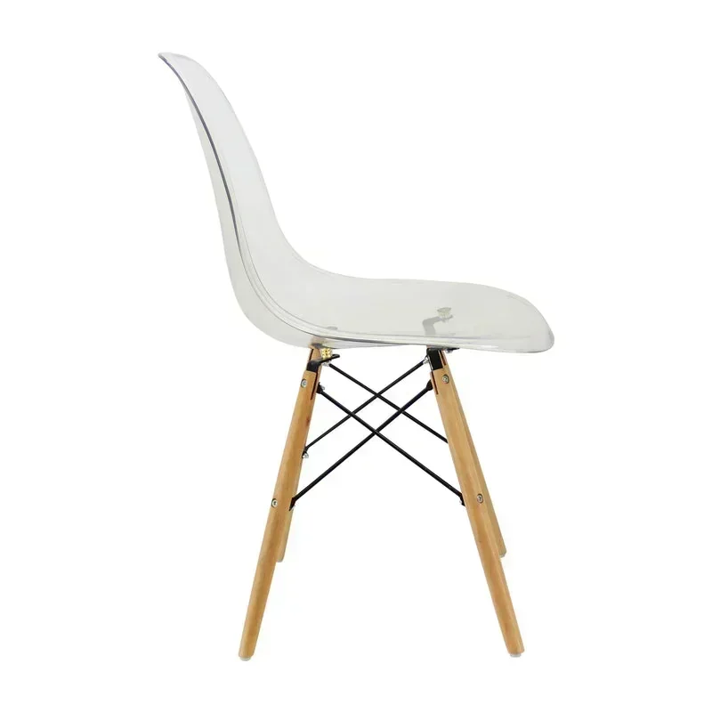 Silla Estudio Mid Century Transparente  2