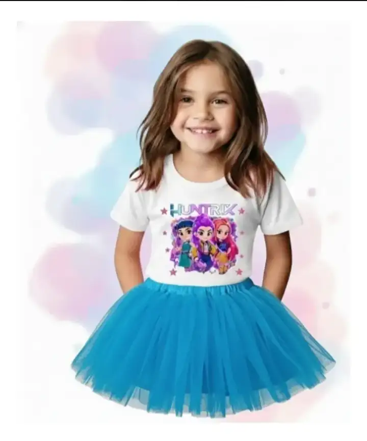 Conjunto tutú blusa niñas guerreras kpop 