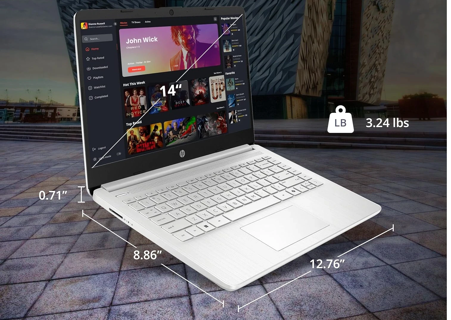 Laptop HP RYZEN 3  de 14" 3