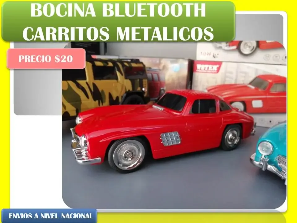 Bocina Bluetooth, carro metálico de colección 3