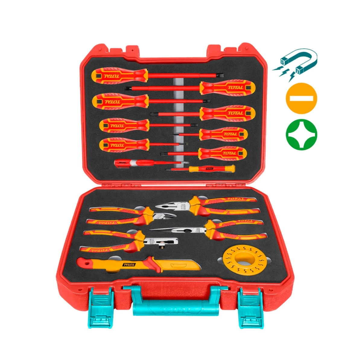 Set de herramientas dielectrico manuales 1000v 16pcs total 2