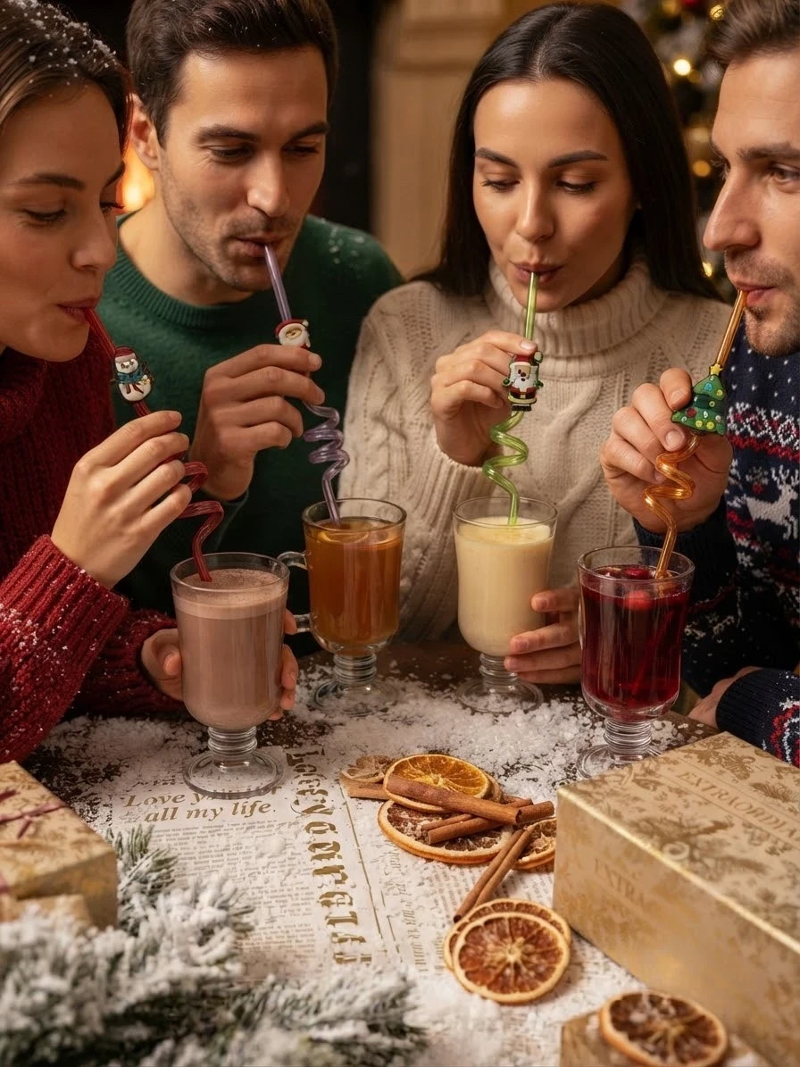 SET DE 4 popotes navideños 2