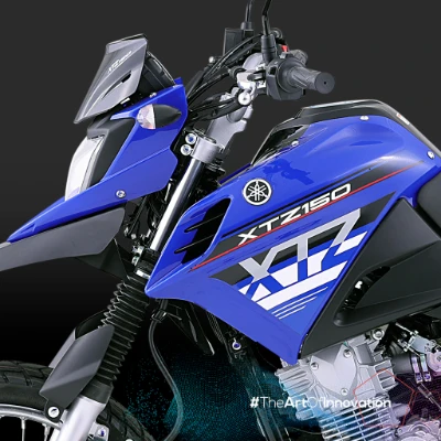 XTZ 150 Calcomanias 2023 azul con franja roja