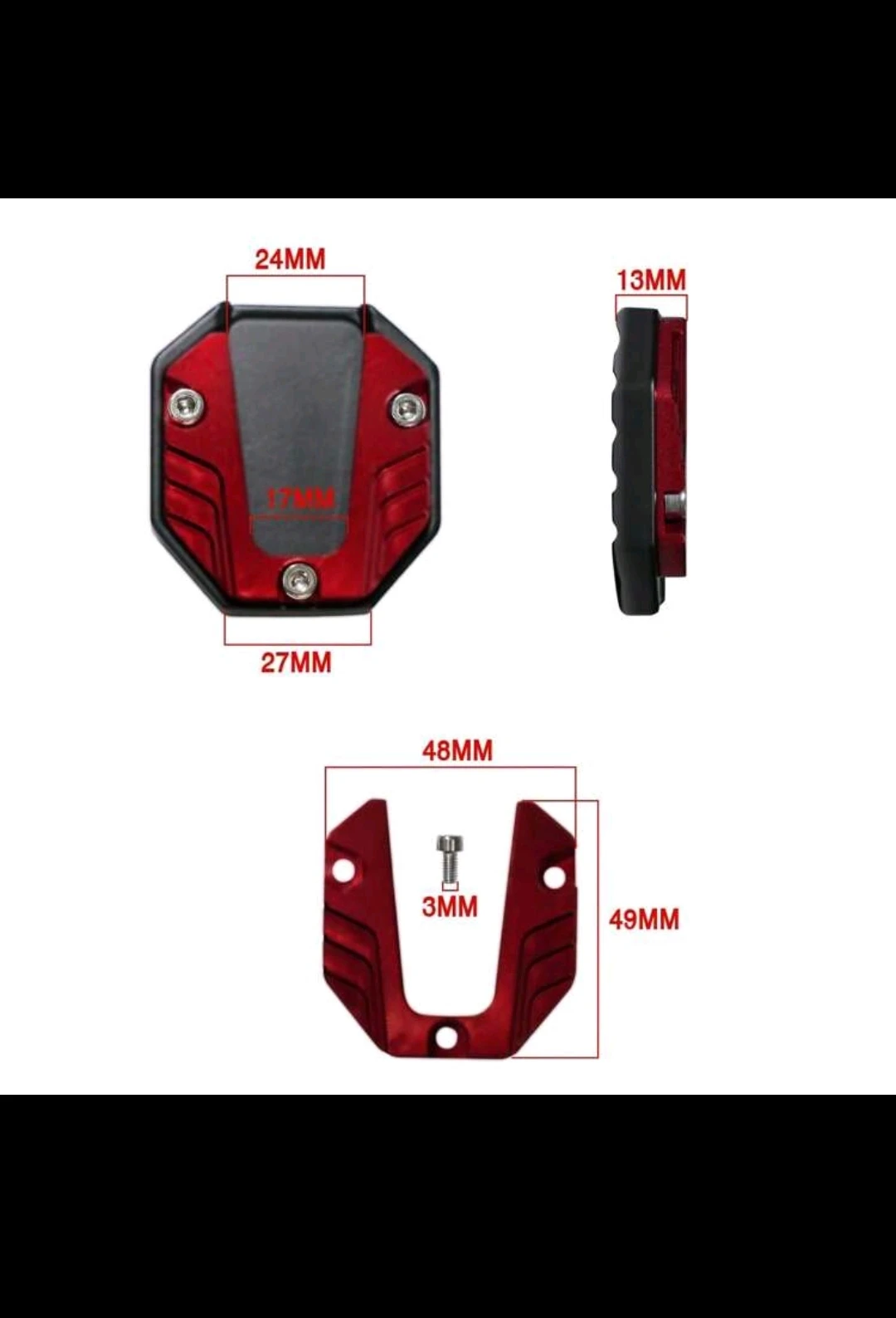Extensor de pata para motocicleta/ Jpmotor/ Aluminio  4