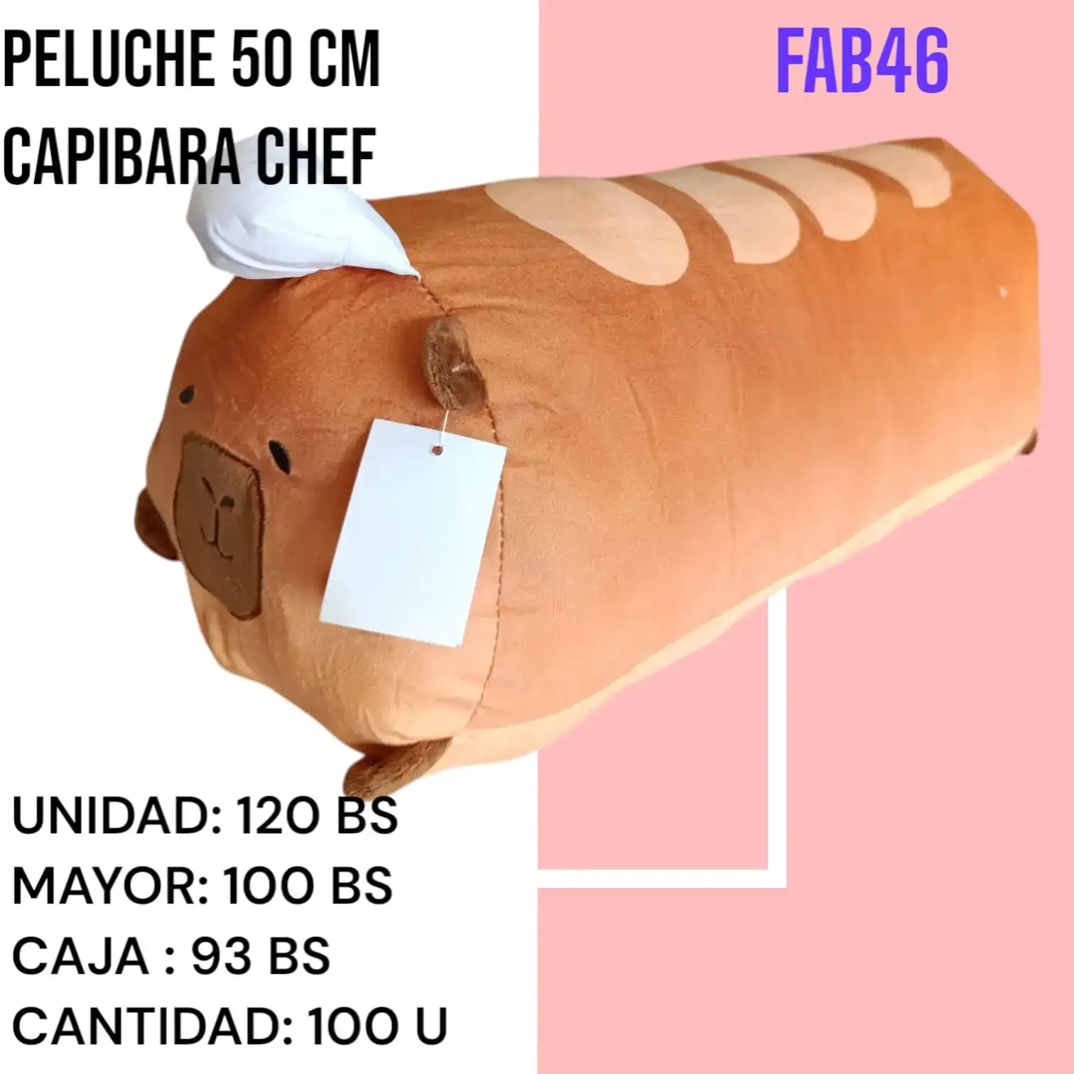 PELUCHE CAPIBARA 50 CM FAB46